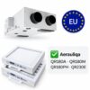 Unità VMC Aerauliqa QR180A / QR180M / QR180PH / QR230E con filtri di ricambio compatibili F7 + G4