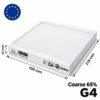 Schema con dimensioni dei filtri G4 216x199x22 mm per Brofer RDCD25SK