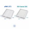 Dimensioni dei filtri F7 e G4 per Salda Smarty 2XP e Begetube BT 2.5F, 185 × 168 × 25 mm