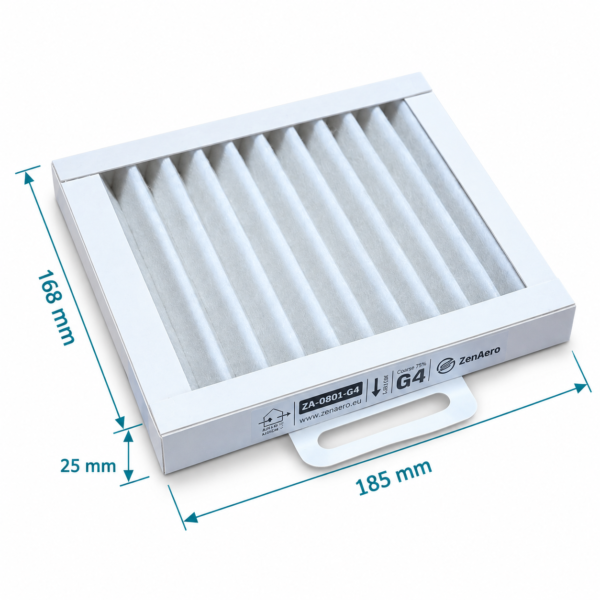Dimensioni filtri Salda Smarty 2XP G4 + G4 185 × 168 × 25 mm
